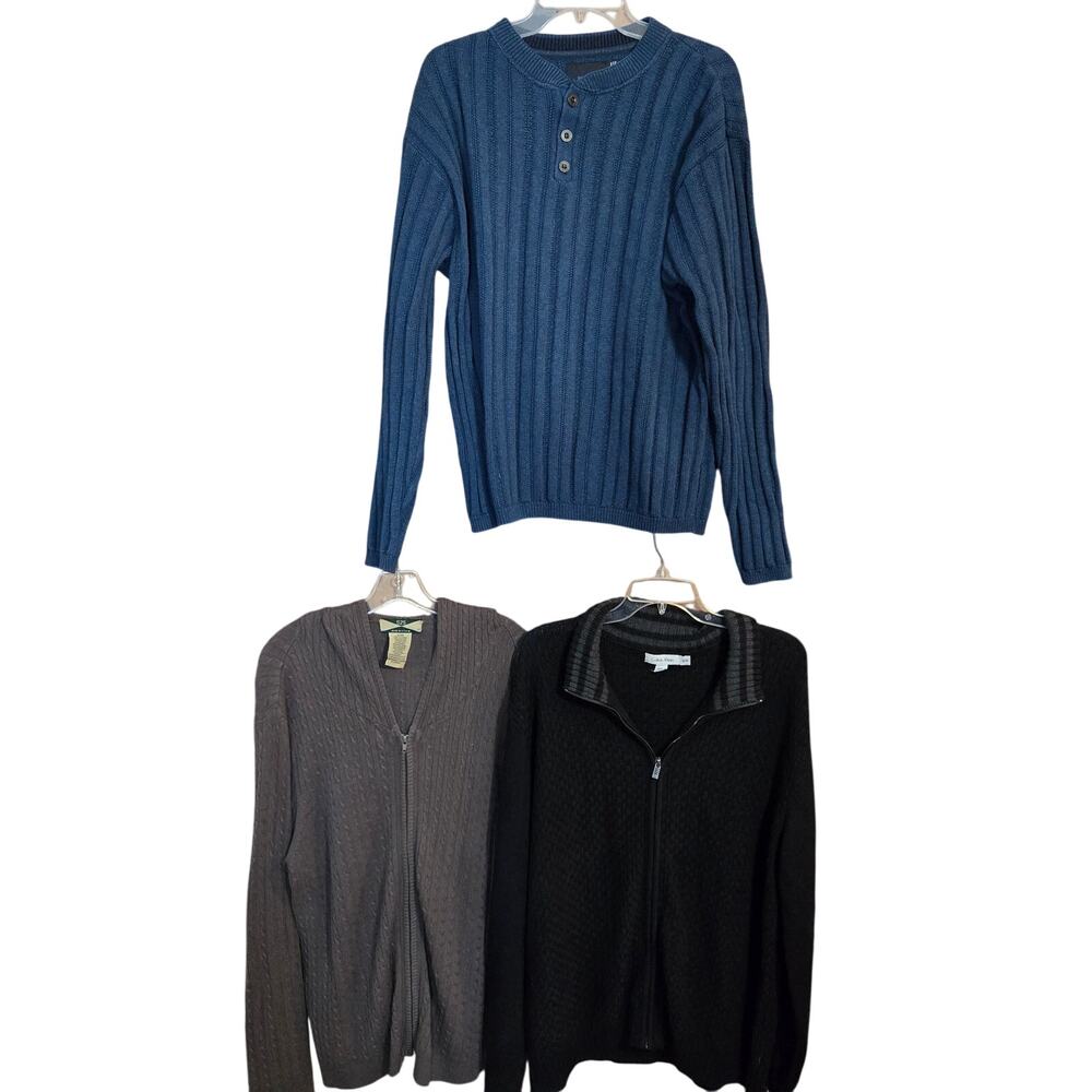 Men's XL Sweaters Pullovers Vests Wholesale Bulk Lot of 3 46 48 Extra Large
